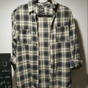 Beige & Green Flannel Small - Medium